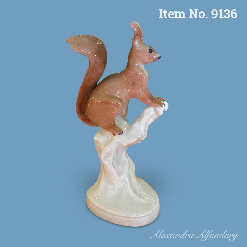 A lovely Paul Walther Meissen Squirrel