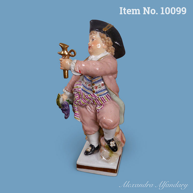 Item No. 10099: A Small, Charming And Collectable Meissen Figure of a Vintner, ca. 1870-1880