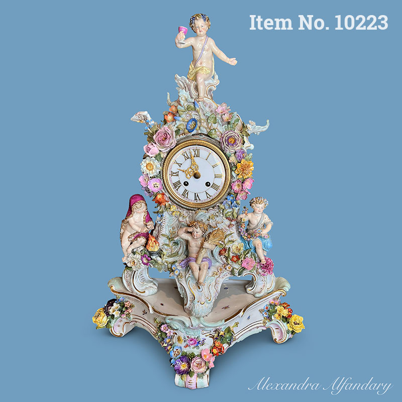 Item No. 10223: A Meissen Porcelain Clock Representing The Four Seasons, ca. 1880
