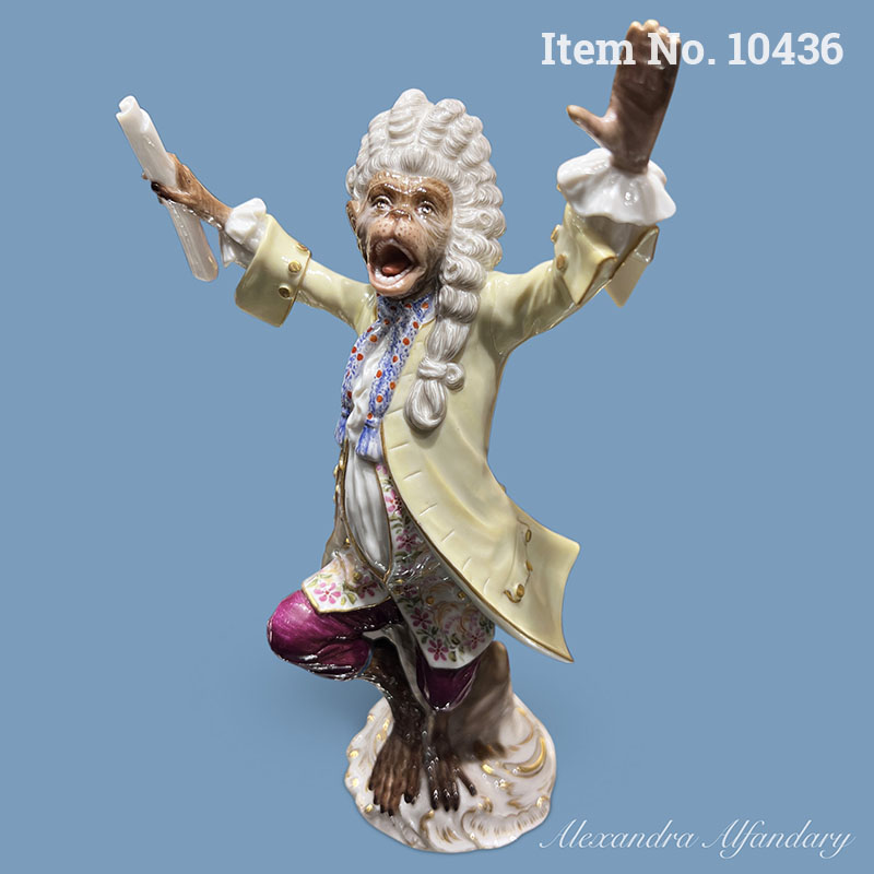 Item No. 10436: A Meissen Porcelain Monkey Conductor, ca. 1880-1900