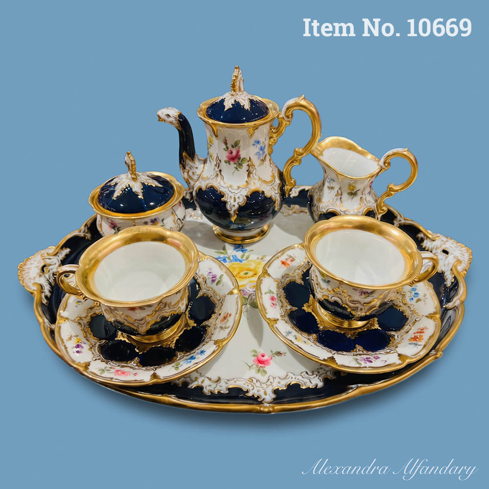 Item No. 10669: A Meissen Cabaret Set B Form, ca. 1880