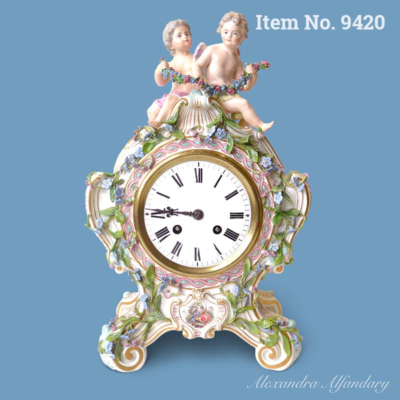 Item No. 9420: A Decorative Meissen Clock with Putti, ca. 1870