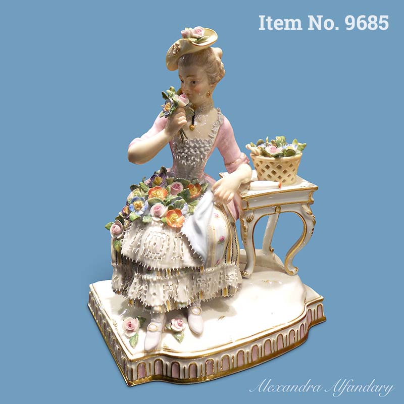 Item No. 9685: A Charming Meissen Figure of the Senses, ca. 1880-90