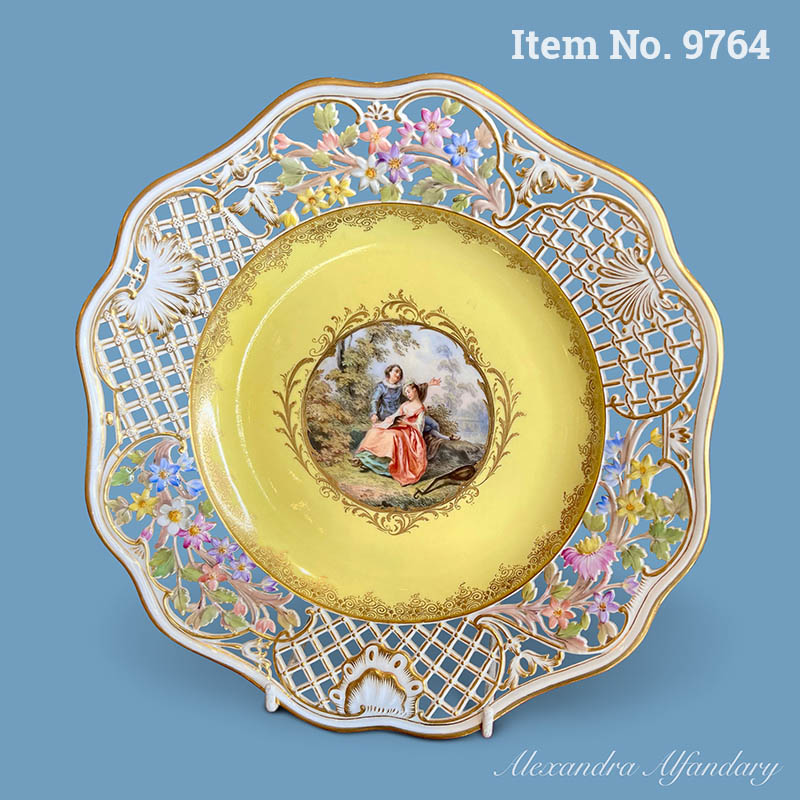 Item No. 9764: A Highly Decorative Meissen Plate, ca. 1870-1880
