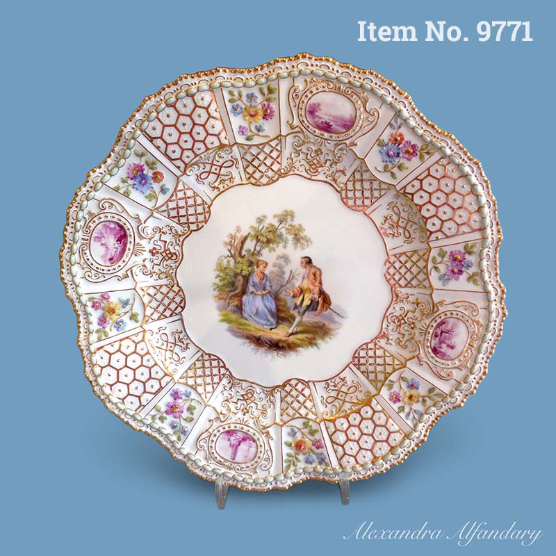Item No. 9771: A Collectible and Unusually Decorative Meissen Plate, ca. 1880
