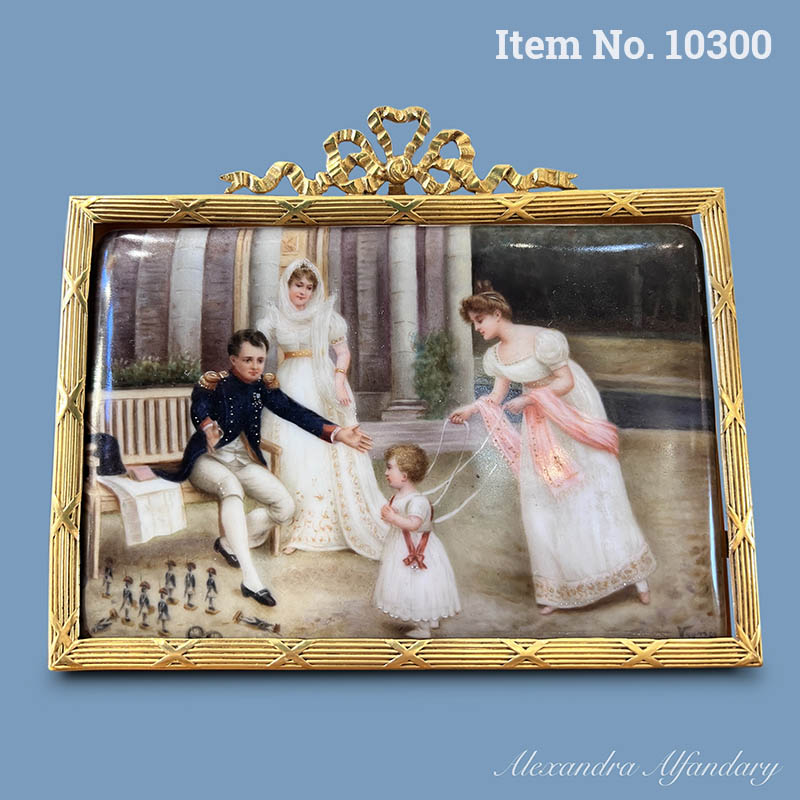 Item No. 10300: A Porcelain Plaque With Napoleon I And The Roi De Rome, ca. 1890-1900