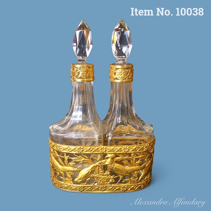Item No. 10038 :A Beautiful French Scent Bottle Set From The Belle Epoque, ca. 1890-1900