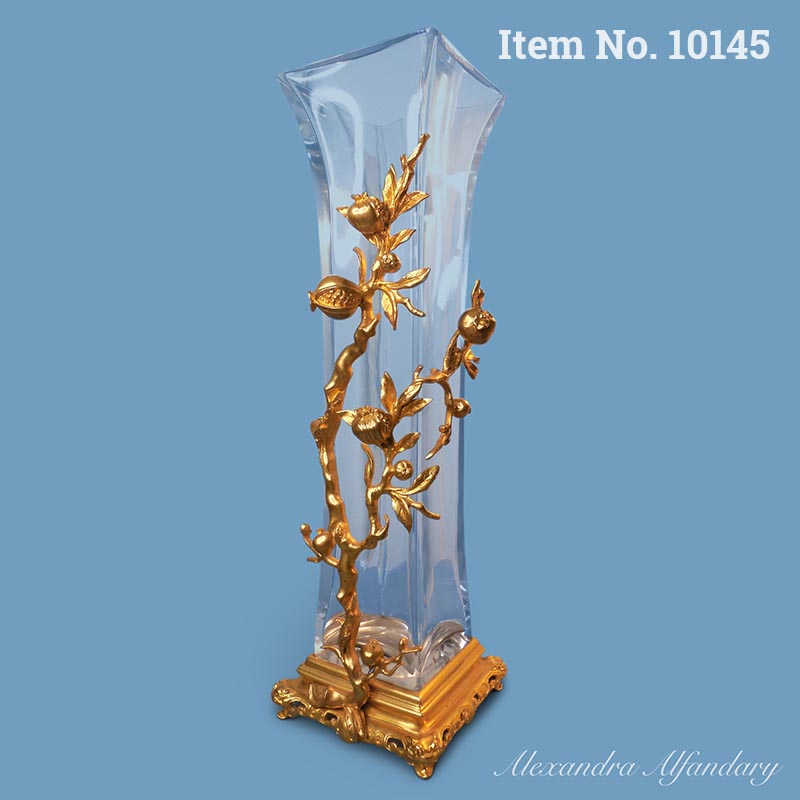 Item No. 10145: A Fine Large Baccarat Vase With Ormolu Stand, First part of the 20th century